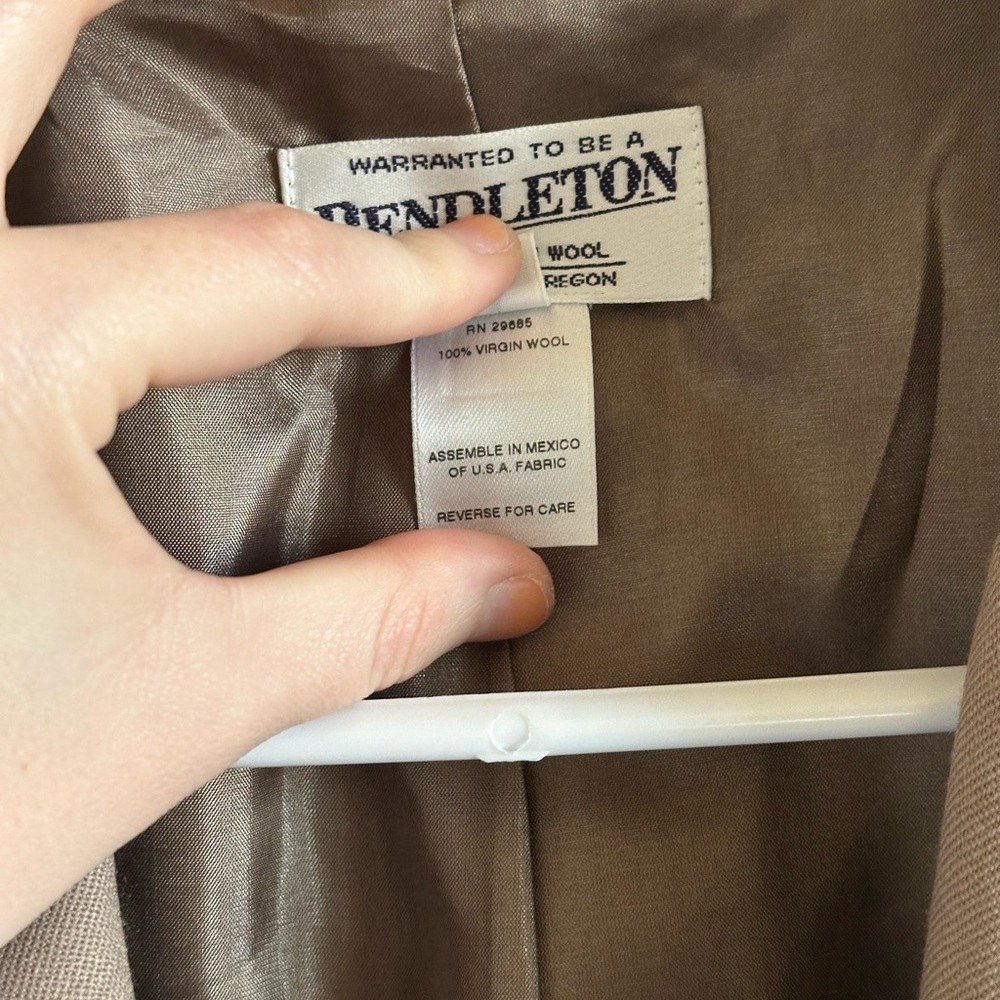 Pendleton Tan Blazer Classic Suit Jacket - image 3